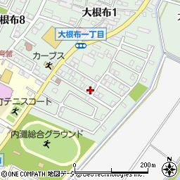 石川県河北郡内灘町大根布1丁目290周辺の地図