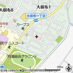 石川県河北郡内灘町大根布1丁目288周辺の地図