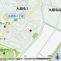 石川県河北郡内灘町大根布1丁目340周辺の地図