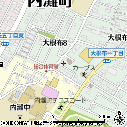 石川県河北郡内灘町大根布1丁目27周辺の地図