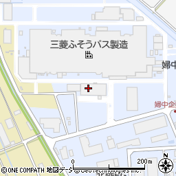 三菱ふそうバス製造株式会社　食堂周辺の地図