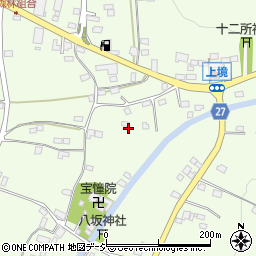 栃木県那須烏山市上境周辺の地図