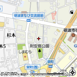 富山県砺波市栄町周辺の地図