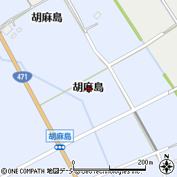 富山県小矢部市胡麻島周辺の地図