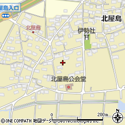 長野平土地改良区屋島排水機場周辺の地図