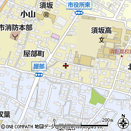 長野県須坂市小山屋部町周辺の地図