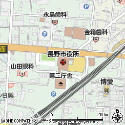 長野市役所第一庁舎周辺の地図