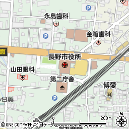 八十二銀行長野市役所 ＡＴＭ周辺の地図