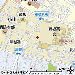 須坂市　市役所人権同和・男女共同参画課周辺の地図