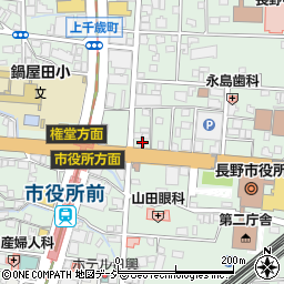 山崎書店市役所　前店周辺の地図