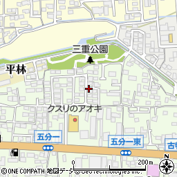 長野県長野市高田五分一周辺の地図