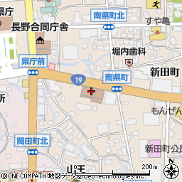 長野中央郵便局貯金サービス周辺の地図