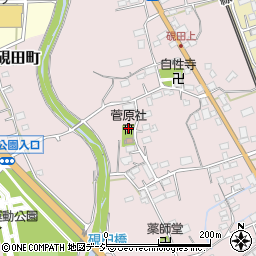 菅原社周辺の地図