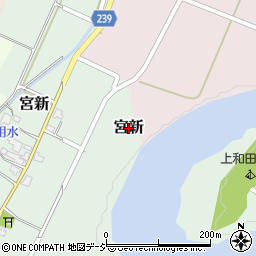 富山県砺波市宮新周辺の地図