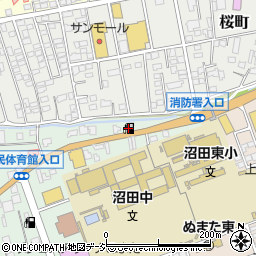 吉沢石油沼田原新町ＳＳ周辺の地図