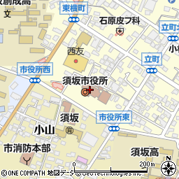 須坂市　市役所健康づくり課周辺の地図