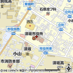 須坂市市役所　総務課周辺の地図