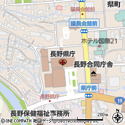 長野県周辺の地図