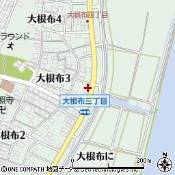 石川県河北郡内灘町大根布3丁目39周辺の地図