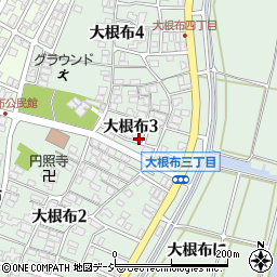 石川県河北郡内灘町大根布3丁目98周辺の地図