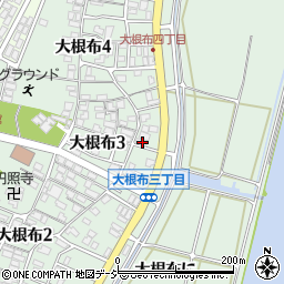 石川県河北郡内灘町大根布3丁目41周辺の地図