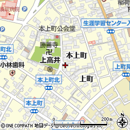長野県須坂市須坂本上町周辺の地図