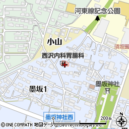 西沢内科胃腸科医院周辺の地図