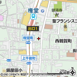 名鉄協商長野鶴賀権堂駐車場周辺の地図
