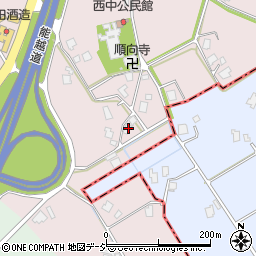 富山県小矢部市西中290周辺の地図