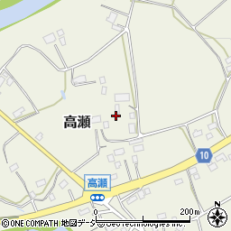 栃木県那須烏山市高瀬周辺の地図