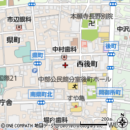 長野県立大後町キャンパス象山寮周辺の地図