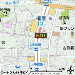 権堂駅周辺の地図