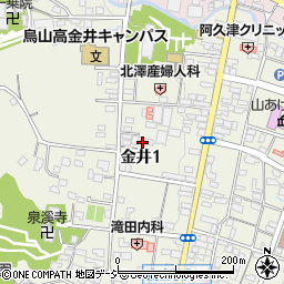 栃木県那須烏山市金井周辺の地図