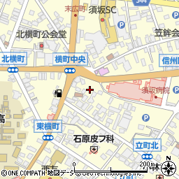 須坂市　市役所政策推進課周辺の地図