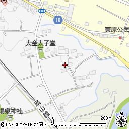 栃木県那須烏山市大金周辺の地図