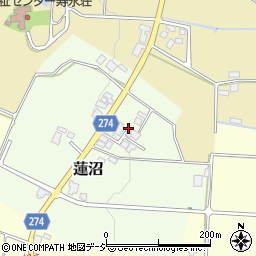 富山県小矢部市蓮沼713周辺の地図