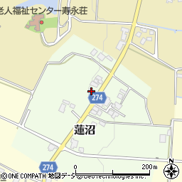 富山県小矢部市蓮沼723周辺の地図