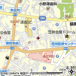 長野県須坂市須坂341周辺の地図