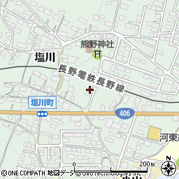 長野県須坂市塩川517周辺の地図