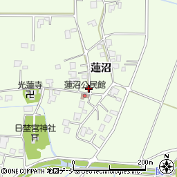 富山県小矢部市蓮沼周辺の地図