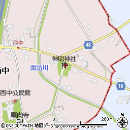富山県小矢部市西中92周辺の地図