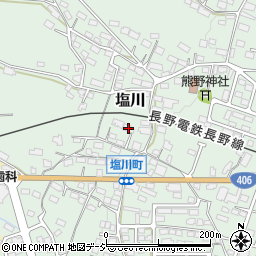 長野県須坂市塩川616周辺の地図