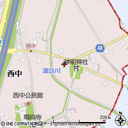 富山県小矢部市西中98周辺の地図