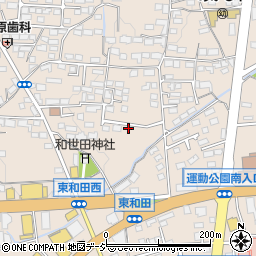 長野県長野市東和田周辺の地図