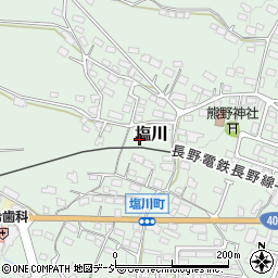 長野県須坂市塩川607周辺の地図