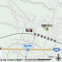 長野県須坂市塩川604周辺の地図