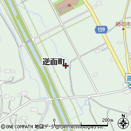 栃木県宇都宮市逆面町周辺の地図