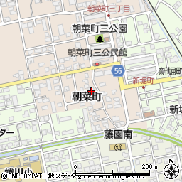 富山県富山市朝菜町周辺の地図