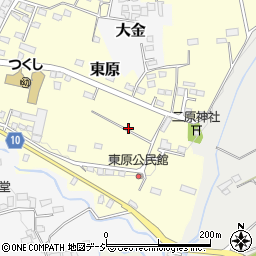 栃木県那須烏山市東原周辺の地図