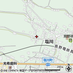 長野県須坂市塩川592-1周辺の地図